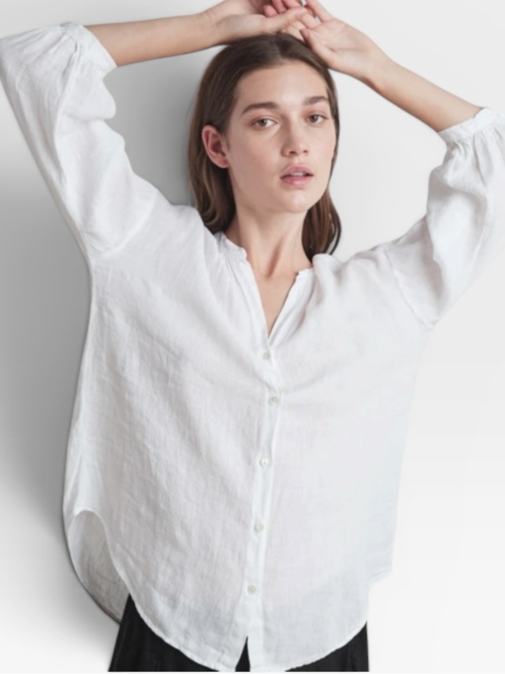 VELVET BY GRAHAM & SPENCER Matea Linen Button Up Blouse XS